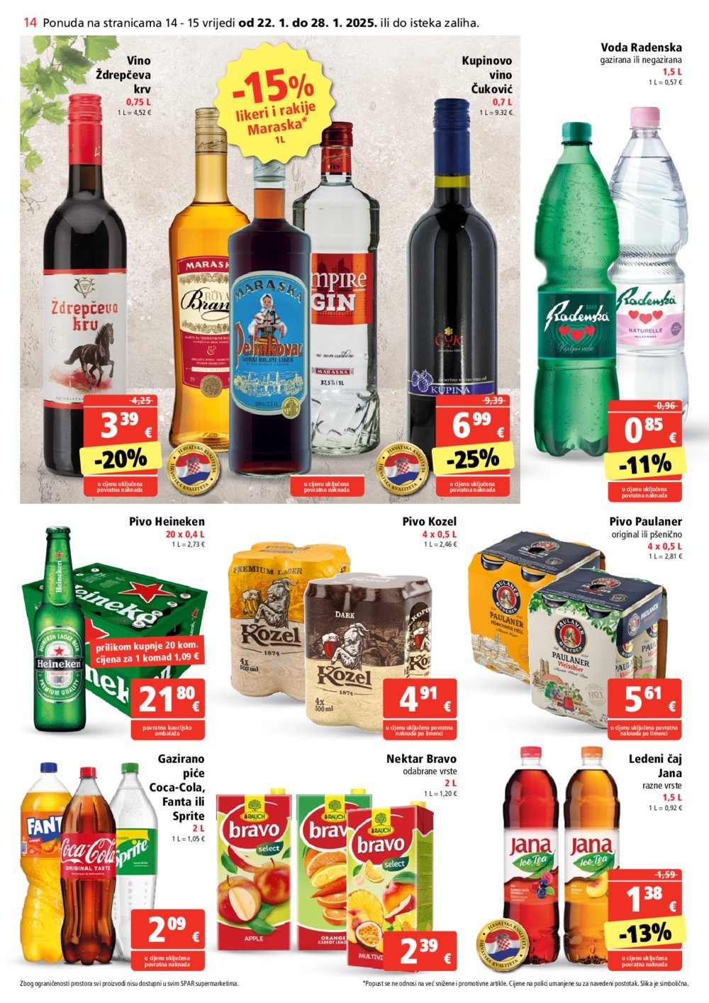 SPAR katalog Akcija 22.01.- 28.01. 2025.