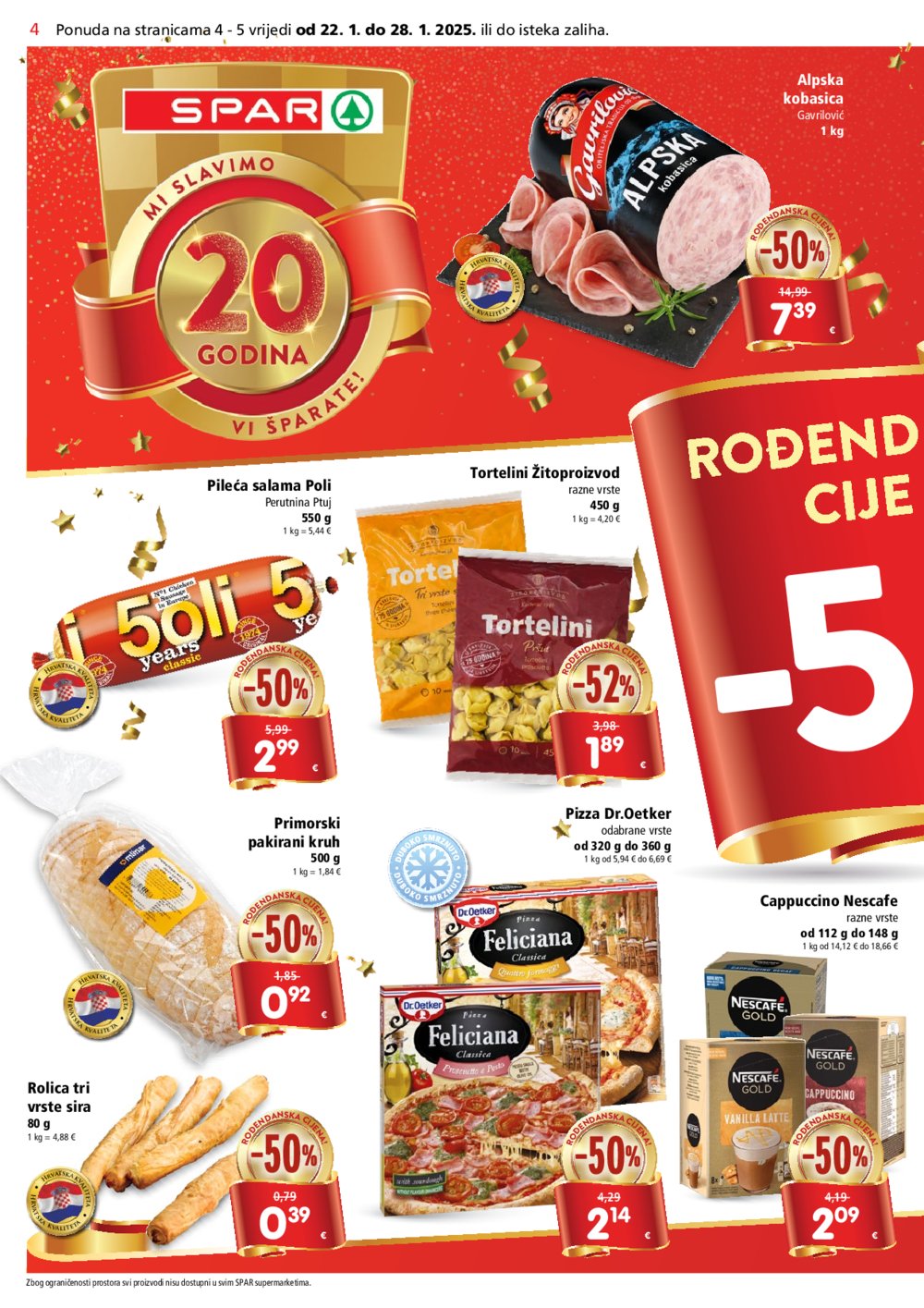 SPAR katalog Akcija 22.01.- 28.01. 2025.