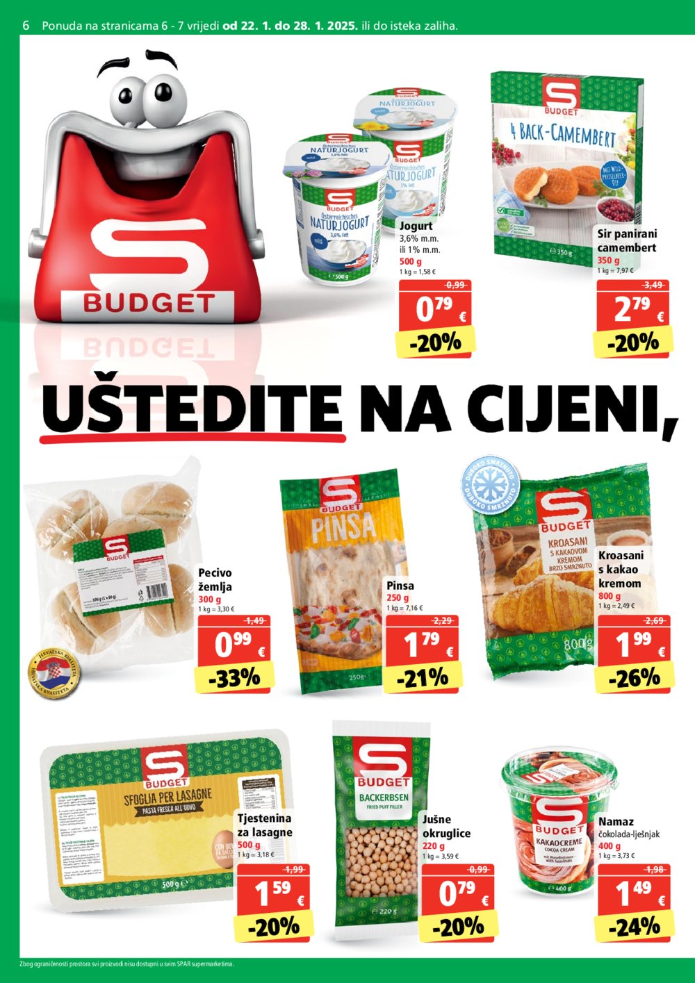 SPAR katalog Akcija 22.01.- 28.01. 2025.