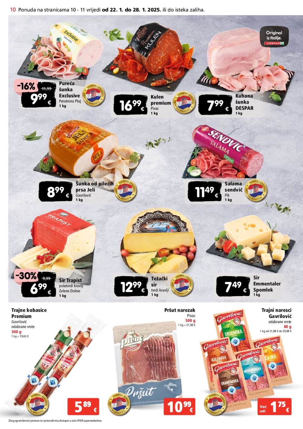 SPAR katalog Akcija 22.01.- 28.01. 2025.