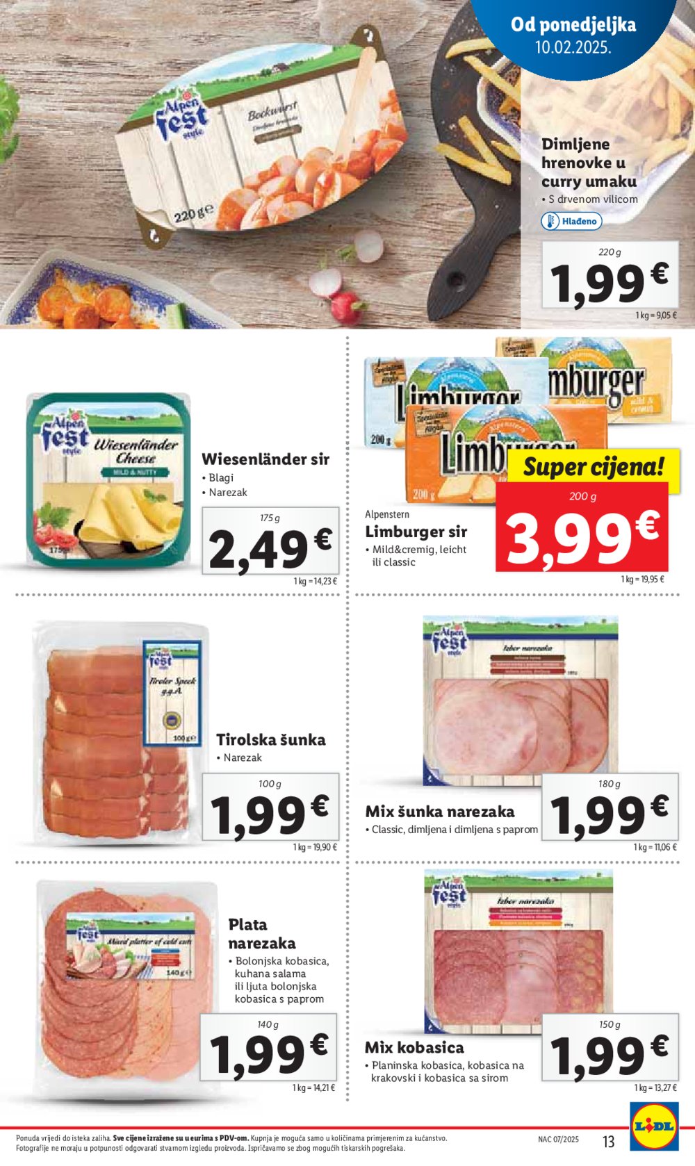 Lidl katalog Super ponuda od ponedjeljka 10.02.-16.02.2025.