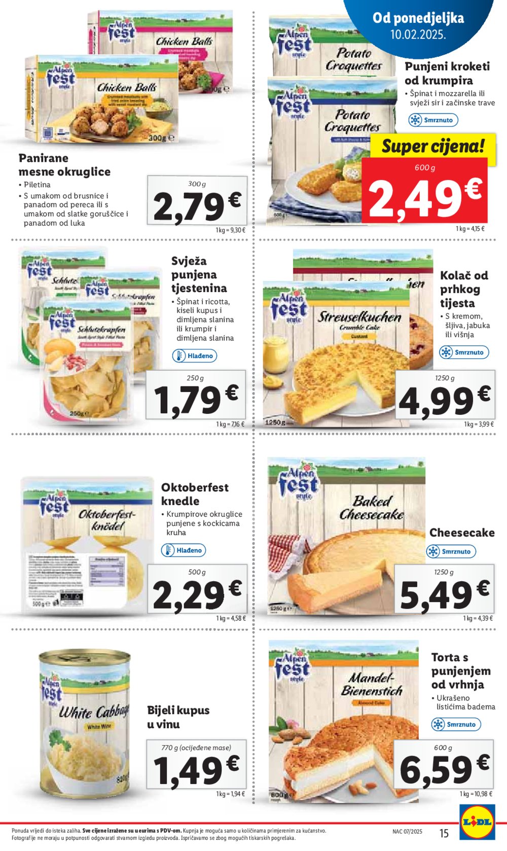 Lidl katalog Super ponuda od ponedjeljka 10.02.-16.02.2025.