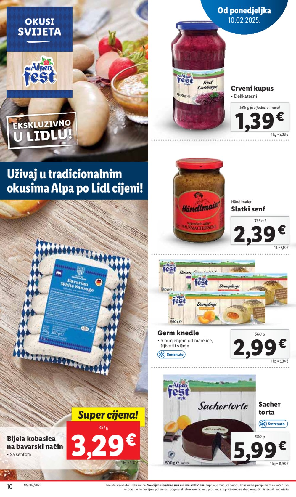 Lidl katalog Super ponuda od ponedjeljka 10.02.-16.02.2025.