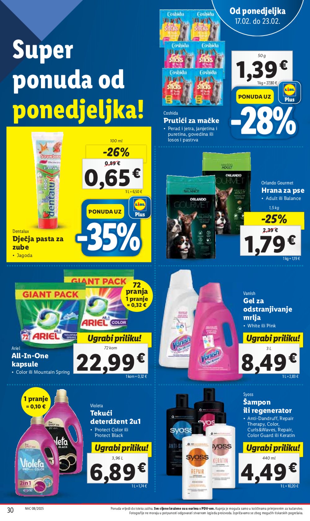 Lidl katalog Super ponuda od ponedjeljka 17.02.-23.02.2025.