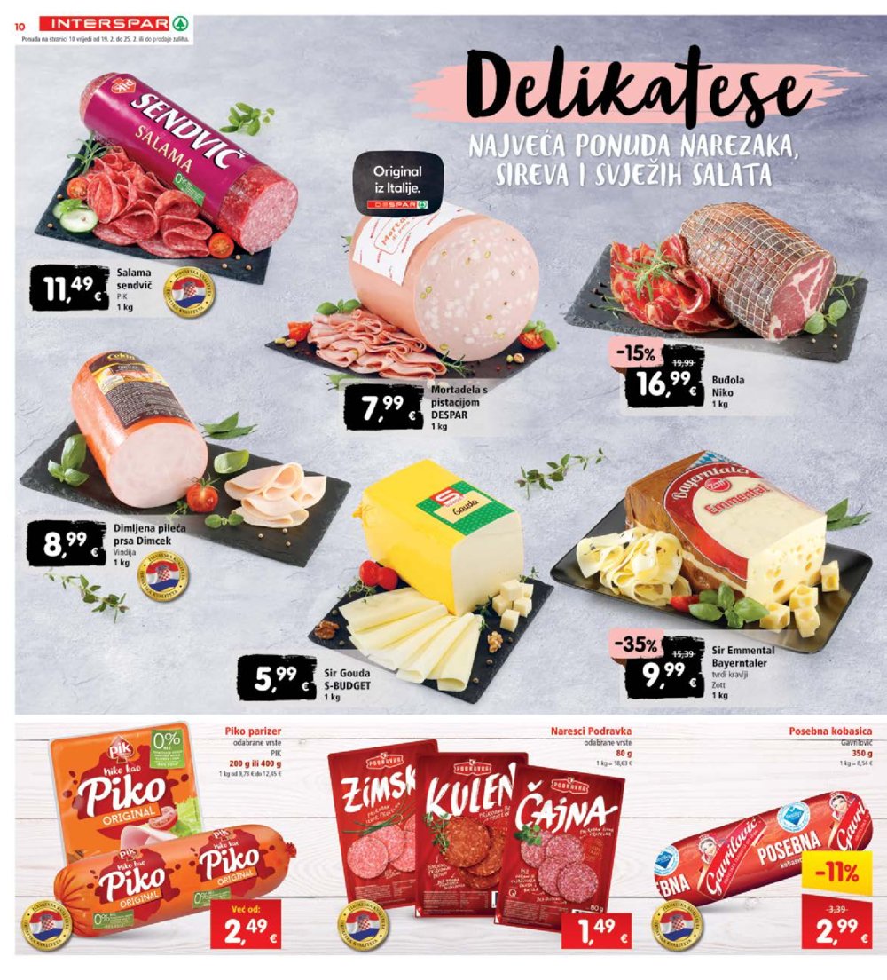 INTERSPAR katalog Akcija 19.02.-25.02.2025.