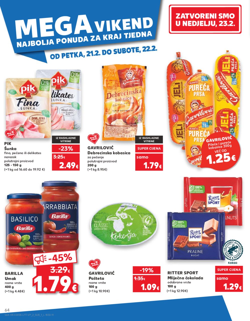 Kaufland katalog Akcija 19.02.-25.02.2025. VG, Ro, Ma, Vu, PO, Vod, DS