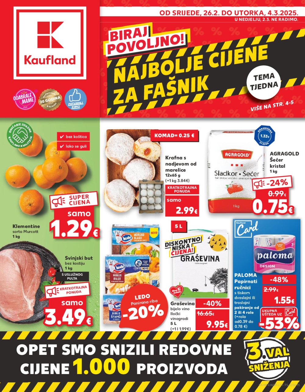 Kaufland katalog Akcija 26.02.-04.03.2025. VG, Ro, Ma, Vu, Po, Vod, DS