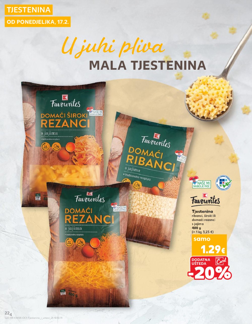 Kaufland katalog Tjestenina i umaci 17.02.-01.03.2025. 