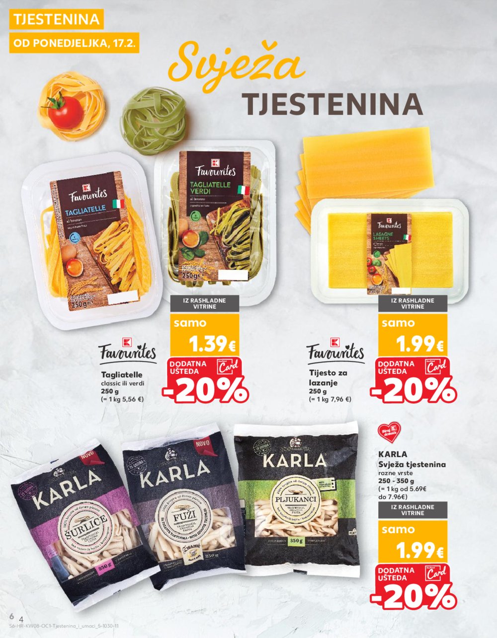 Kaufland katalog Tjestenina i umaci 17.02.-01.03.2025. 