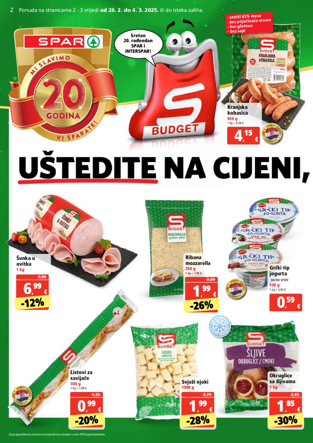 SPAR katalog Akcija 26.02.-04.03.2025.