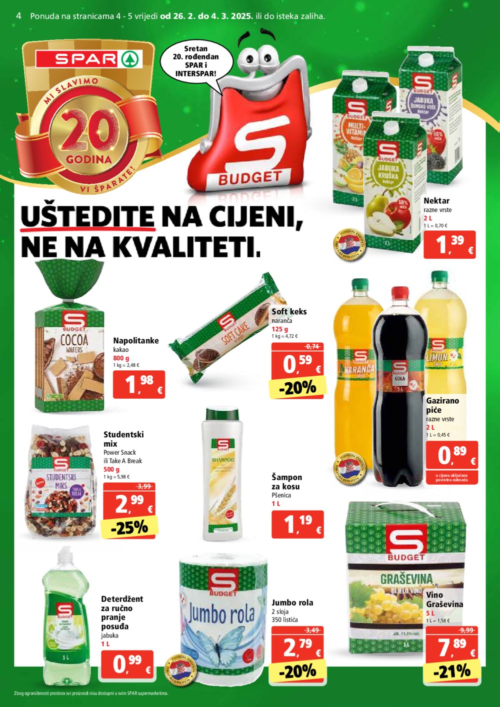 SPAR katalog Akcija 26.02.-04.03.2025.