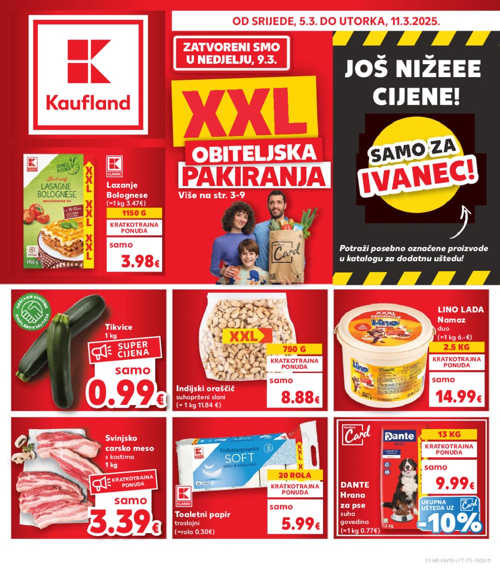 Kaufland katalog XXL Obiteljska Pakiranja 05.03.-11.03.2025. Ivanec