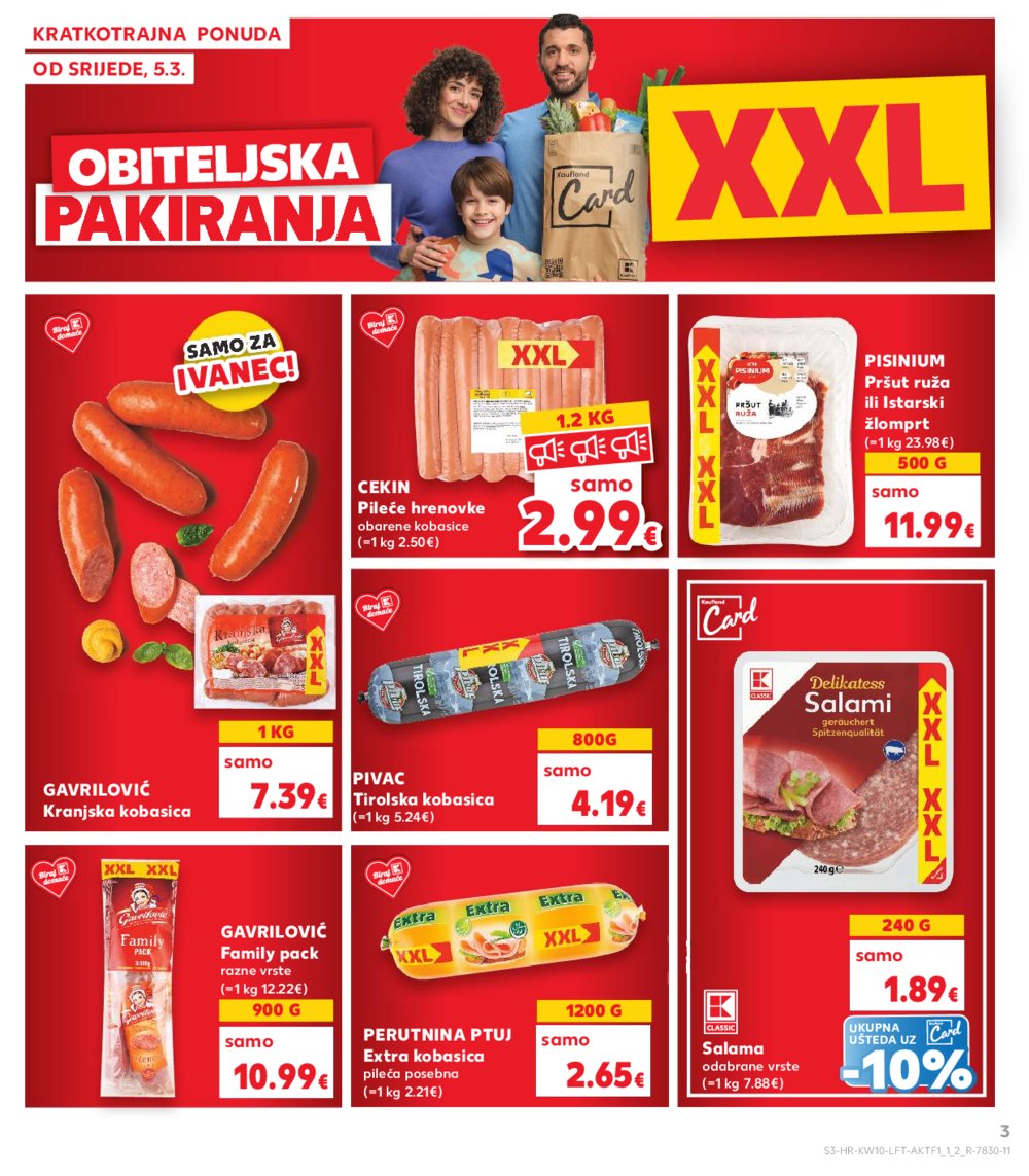 Kaufland katalog XXL Obiteljska Pakiranja 05.03.-11.03.2025. Ivanec