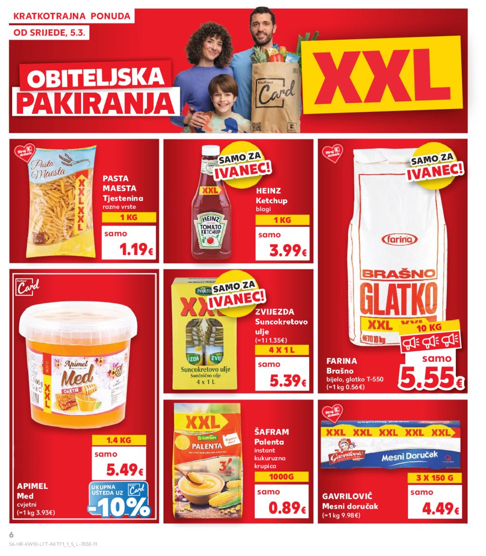 Kaufland katalog XXL Obiteljska Pakiranja 05.03.-11.03.2025. Ivanec