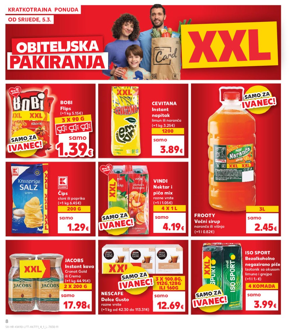 Kaufland katalog XXL Obiteljska Pakiranja 05.03.-11.03.2025. Ivanec