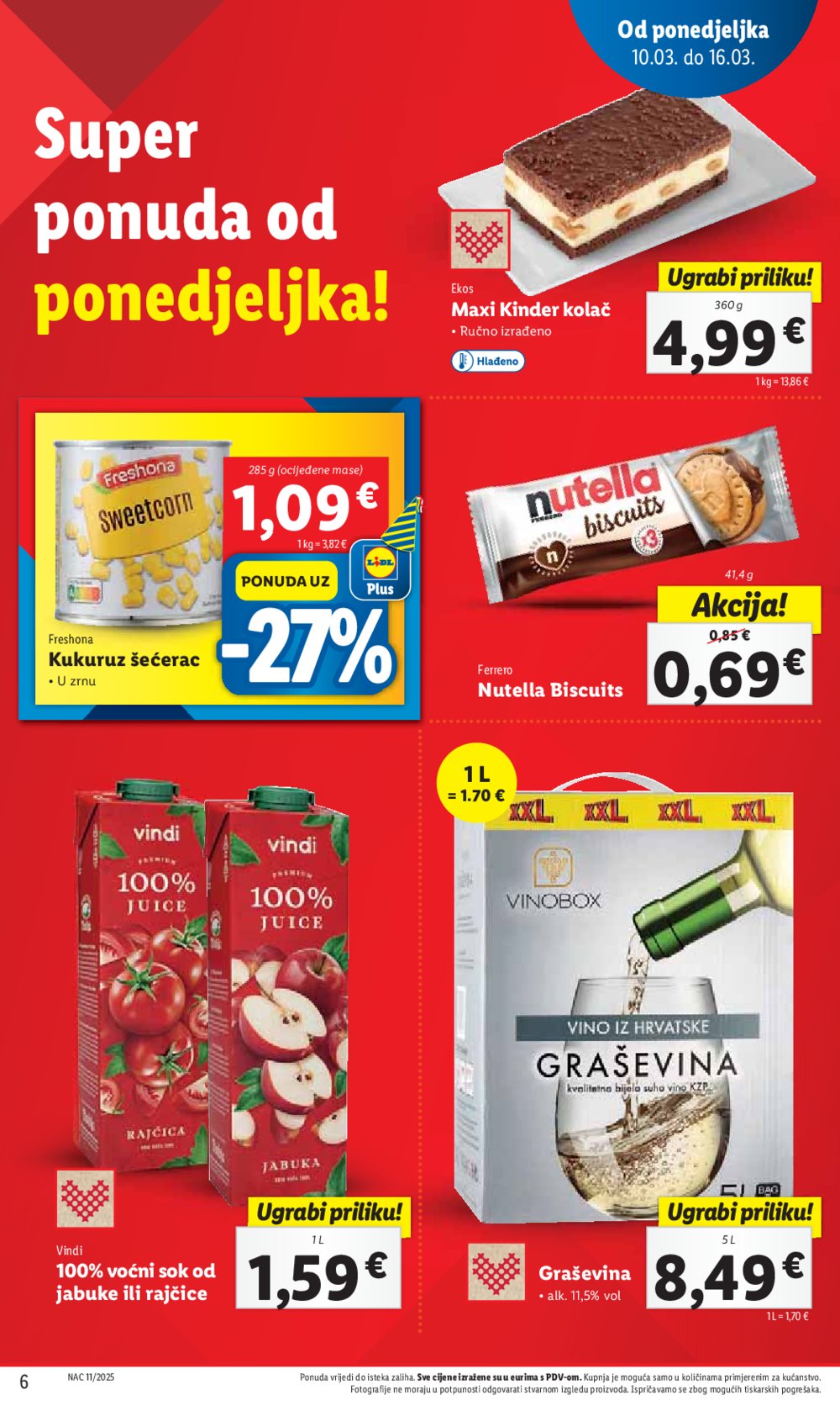 Lidl katalog Super ponuda od ponedjeljka 10.03.-16.03.2025.