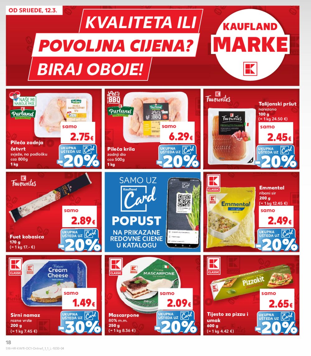 Kaufland katalog Kaufland marke 12.03.-18.03.2025. Odabrane poslovnice