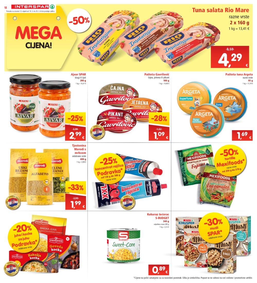 INTERSPAR katalog Akcija 19.03.-25.03.2025.