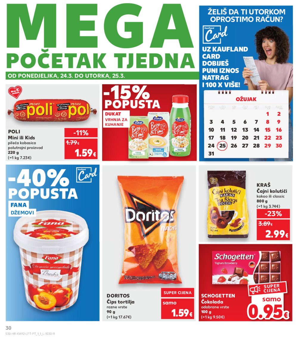 Kaufland katalog Akcija 19.03.-25.03.2025. Odabrane poslovnice