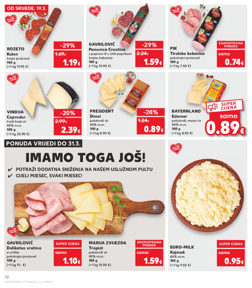 Kaufland katalog Akcija 19.03.-25.03.2025. VG, Ro, Ma, Vu, Po, Vo i DS