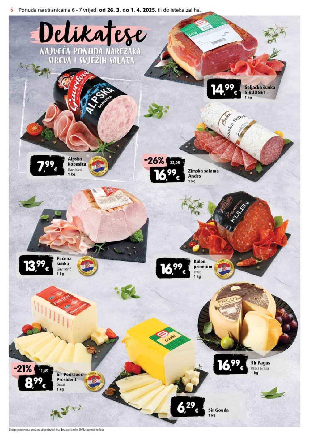 SPAR katalog Akcija 26.03.-01.04.2025.