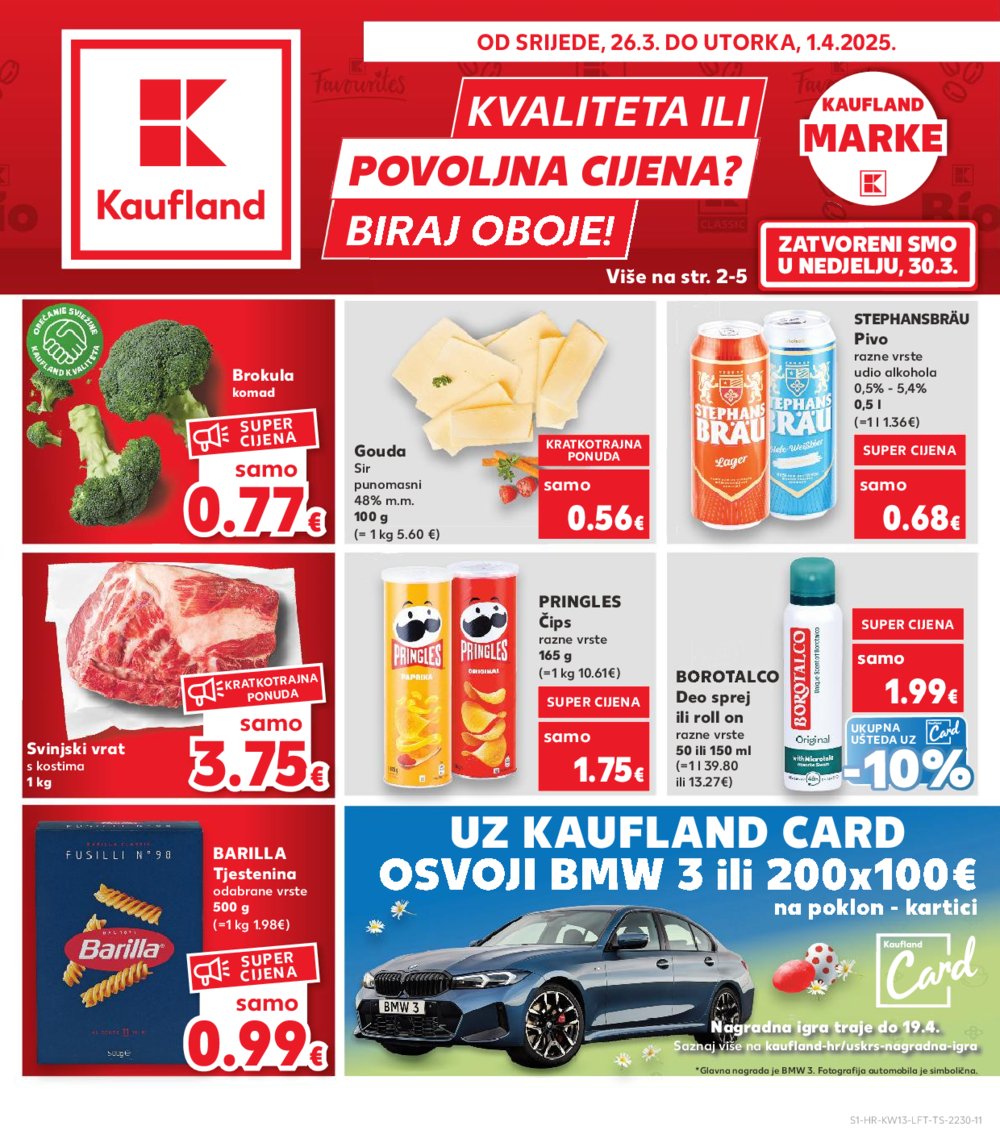 Kaufland katalog Akcija 26.03.-01.04.2025. VG, Ro, Ma, VU, Po, Vo, DS