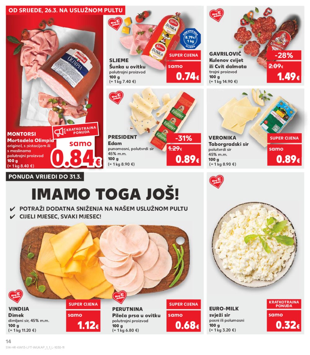 Kaufland katalog Akcija 26.03.-01.04.2025. VG, Ro, Ma, VU, Po, Vo, DS