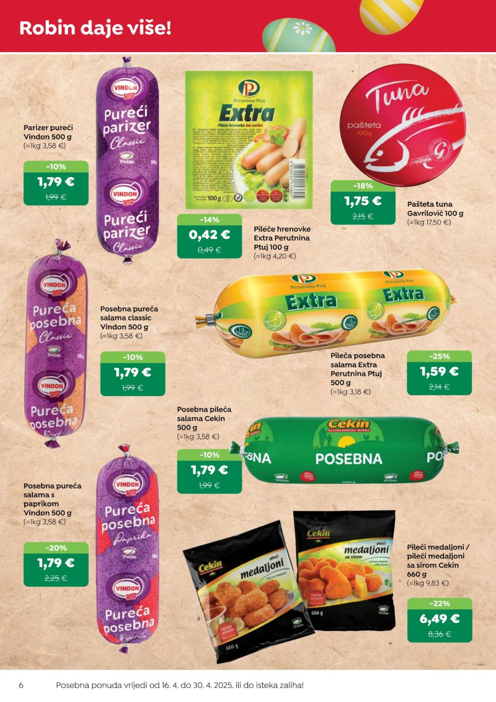 Robin katalog Akcija 16.04. - 30.04.2025.