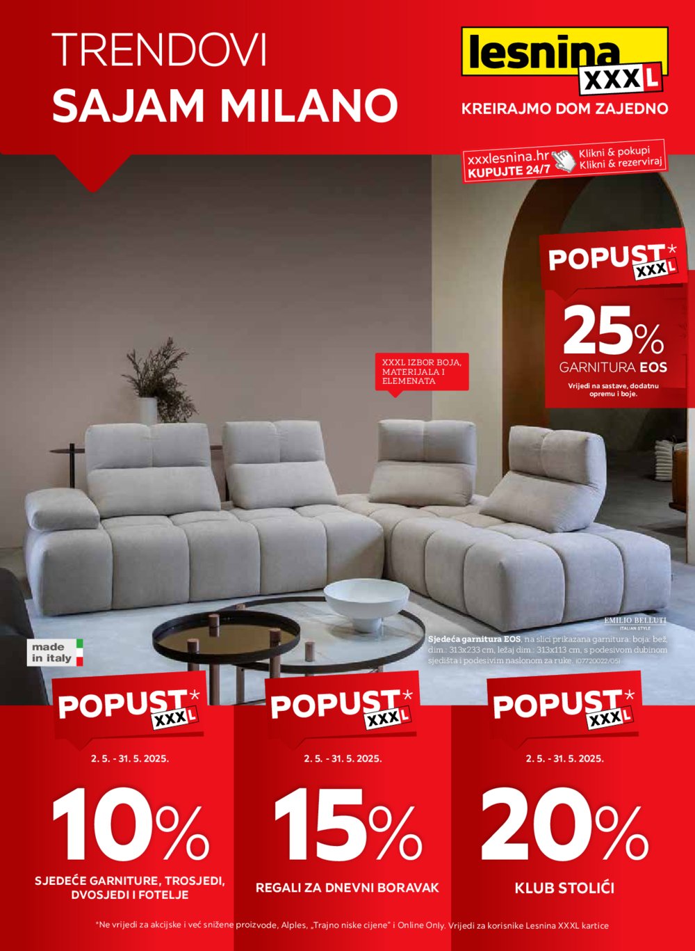 Lesnina Trendovi sajam Milano katalog akcija 02.05.-31.05.2025.