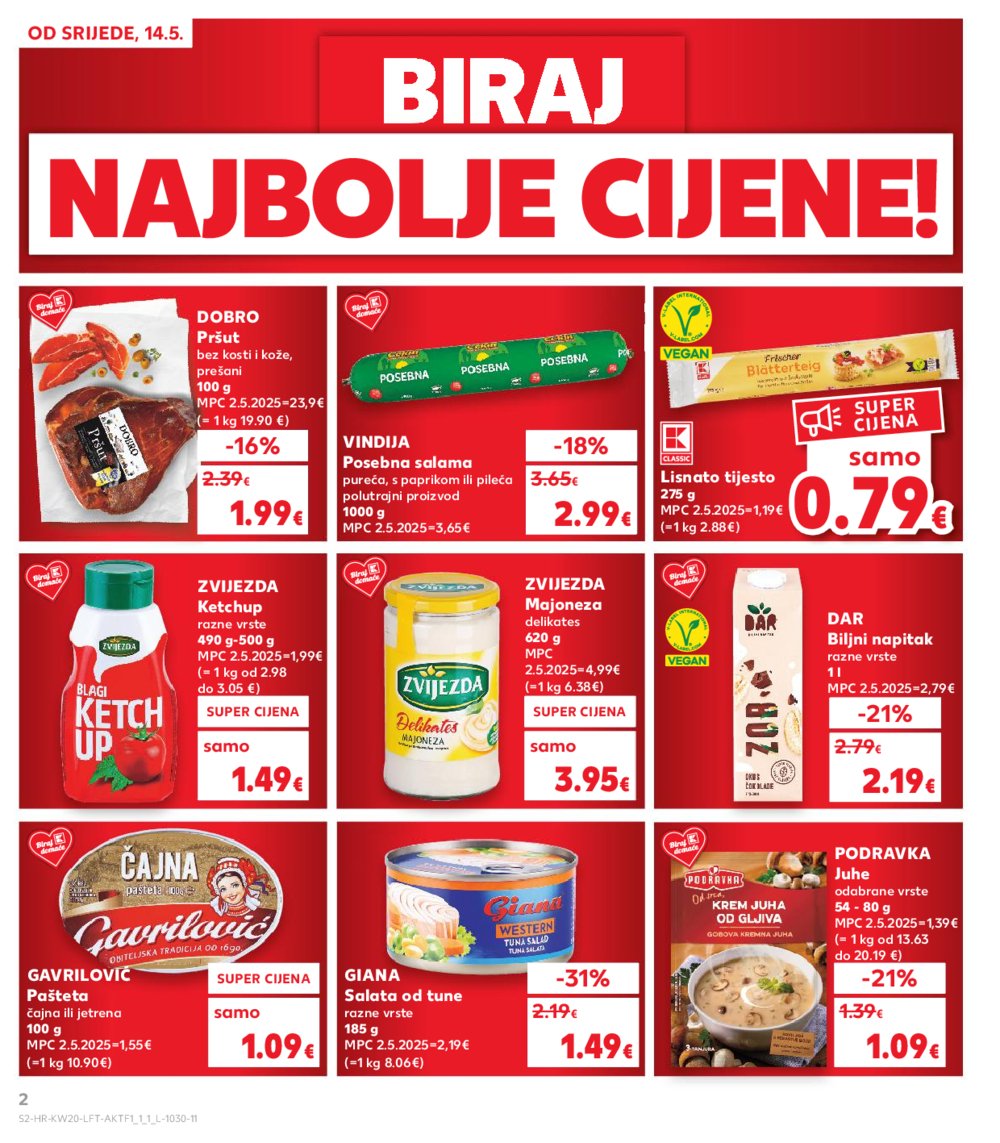 Kaufland katalog Akcija 14.05.-20.05.2025. Odabrane poslovnice