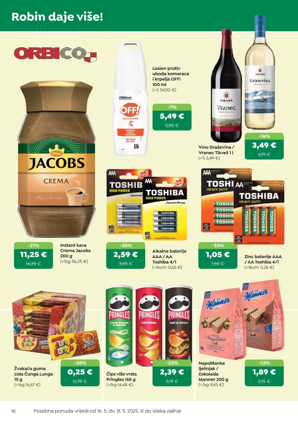 Robin katalog Akcija 16.05.-31.05.2025.