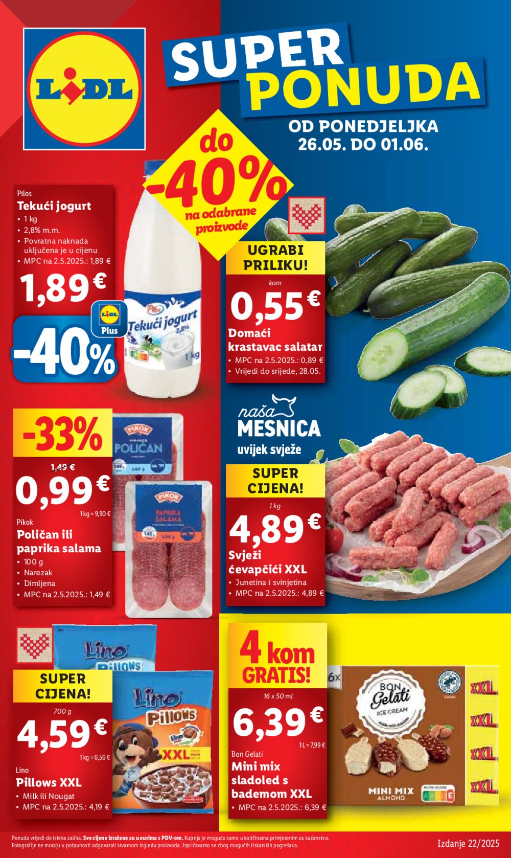 Lidl super ponuda od ponedjeljka 26.05.-01.06.2025.