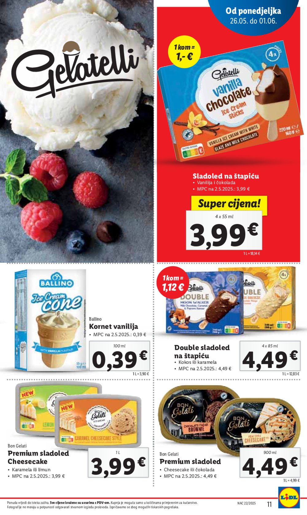 Lidl super ponuda od ponedjeljka 26.05.-01.06.2025.