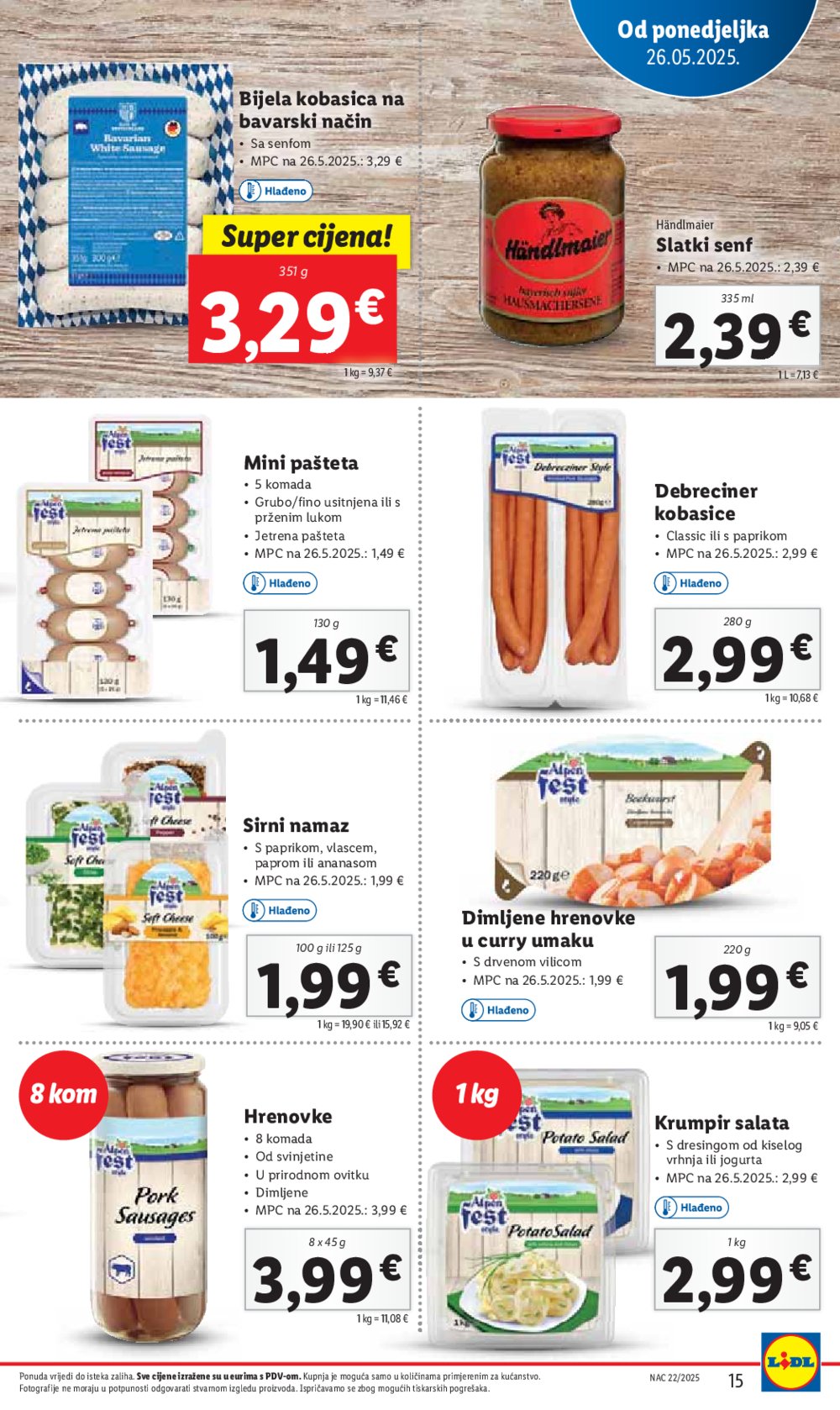 Lidl super ponuda od ponedjeljka 26.05.-01.06.2025.