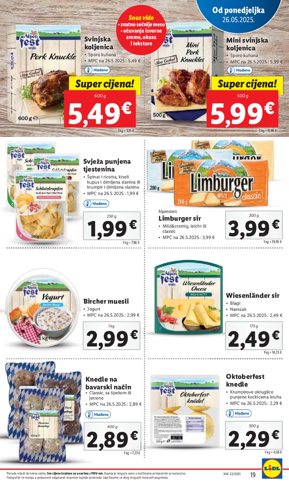 Lidl super ponuda od ponedjeljka 26.05.-01.06.2025.