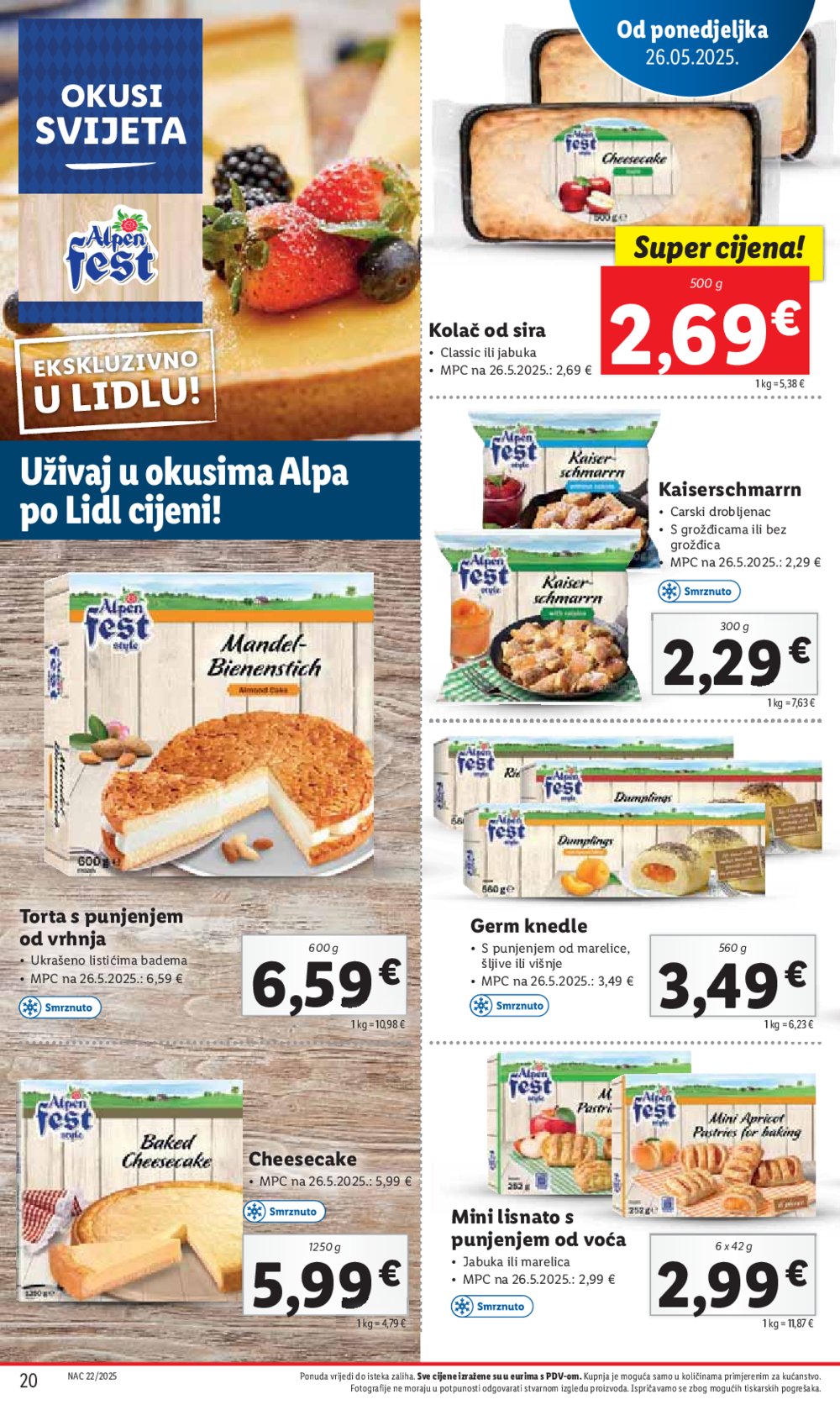 Lidl super ponuda od ponedjeljka 26.05.-01.06.2025.