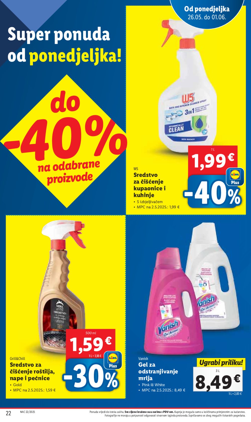 Lidl super ponuda od ponedjeljka 26.05.-01.06.2025.
