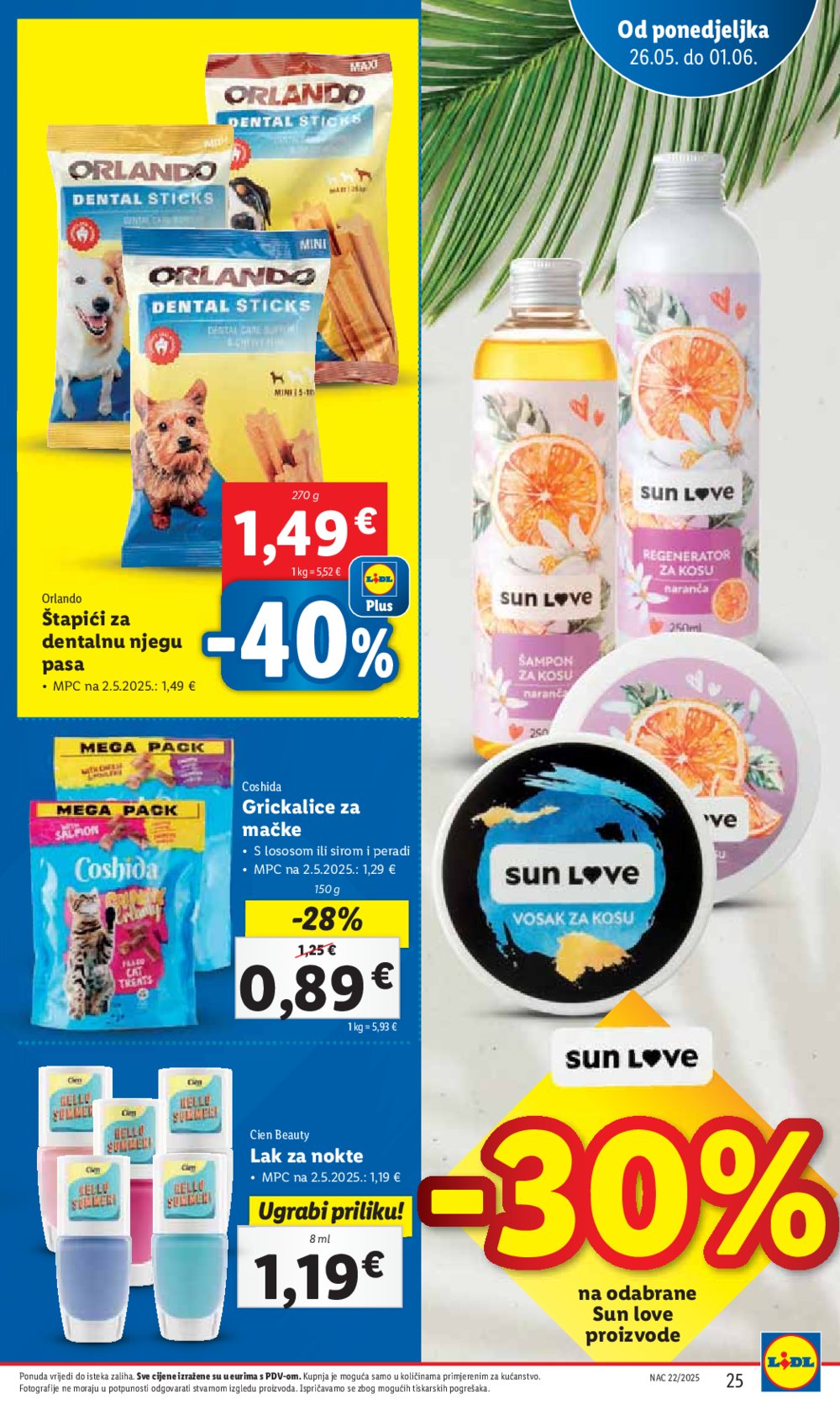 Lidl super ponuda od ponedjeljka 26.05.-01.06.2025.