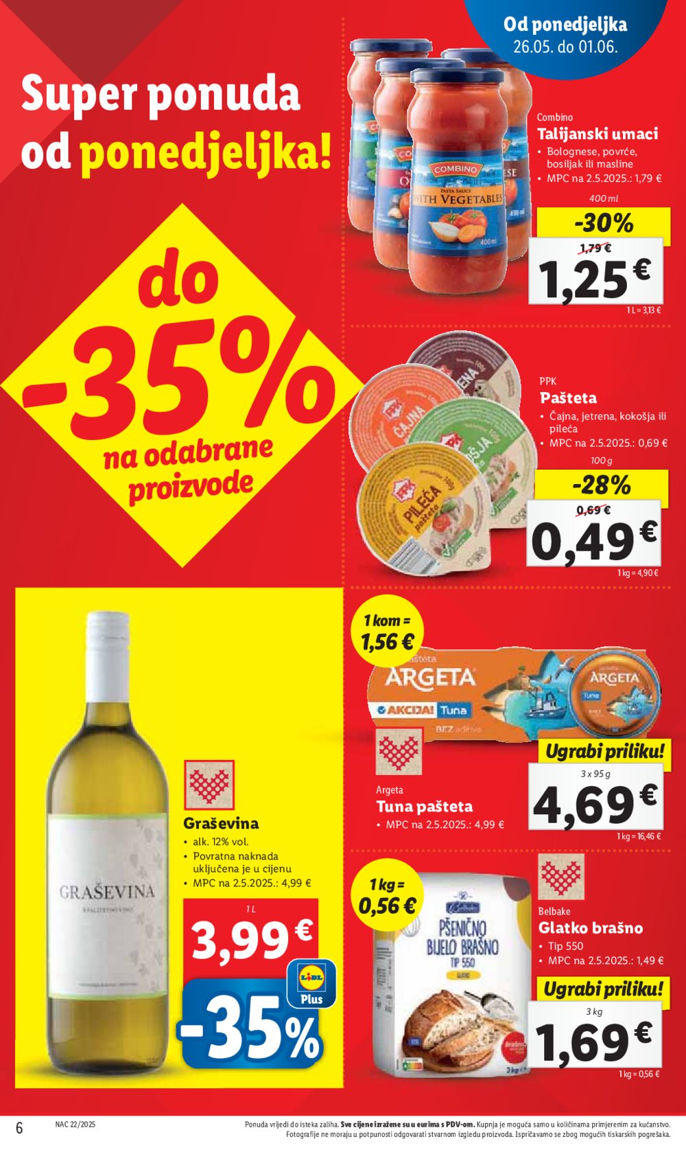 Lidl super ponuda od ponedjeljka 26.05.-01.06.2025.