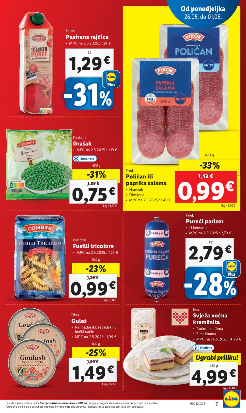 Lidl super ponuda od ponedjeljka 26.05.-01.06..