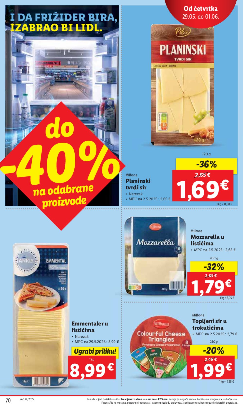 Lidl super ponuda od ponedjeljka 26.05.-01.06.2025.