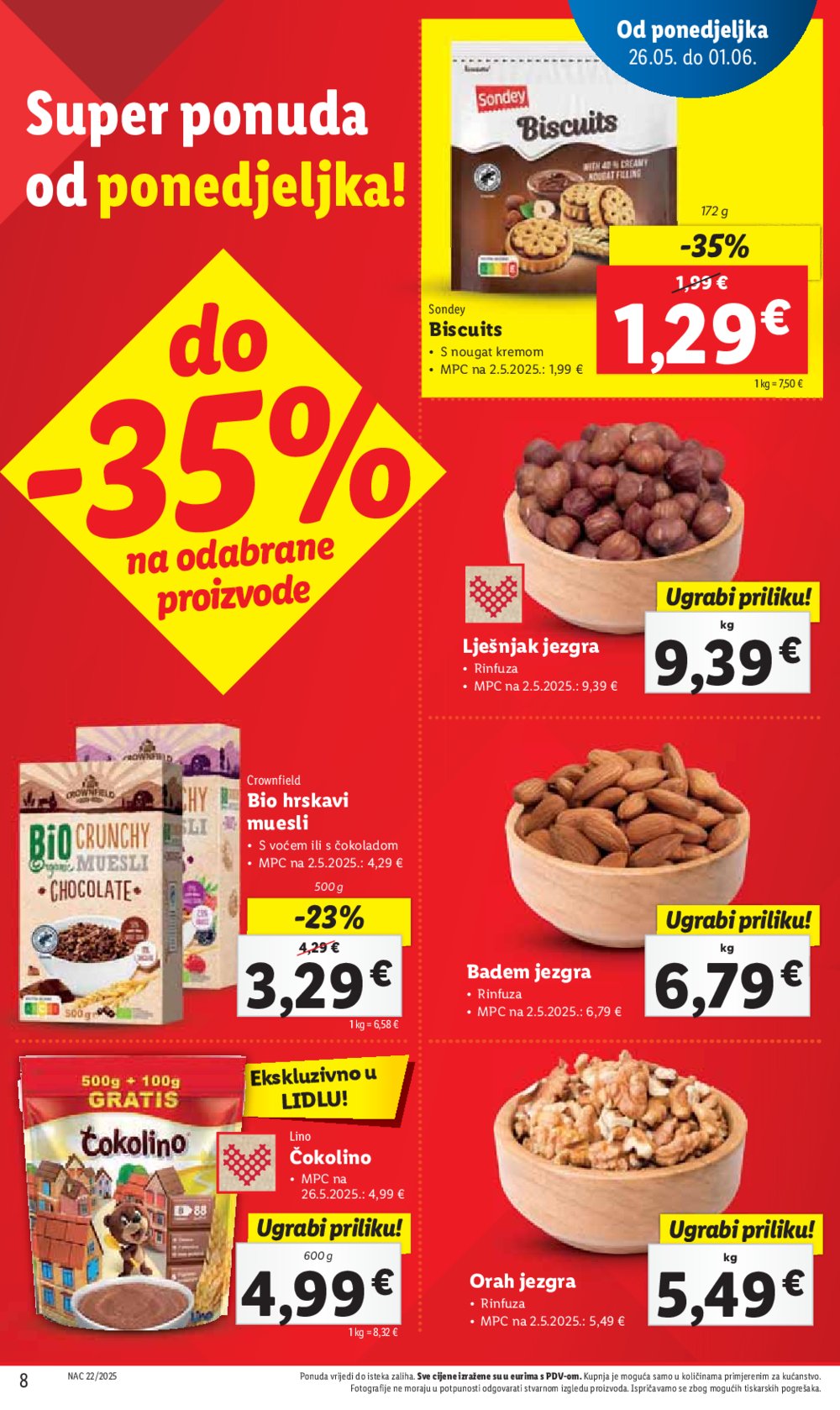 Lidl super ponuda od ponedjeljka 26.05.-01.06.2025.