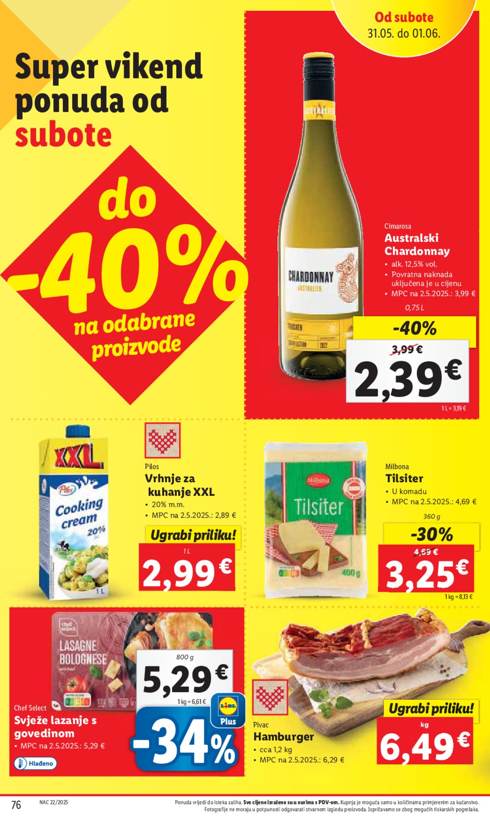 Lidl super ponuda od ponedjeljka 26.05.-01.06.2025.