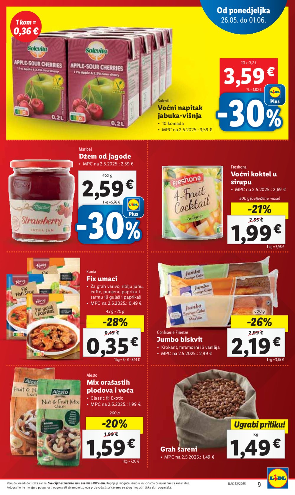 Lidl super ponuda od ponedjeljka 26.05.-01.06.2025.