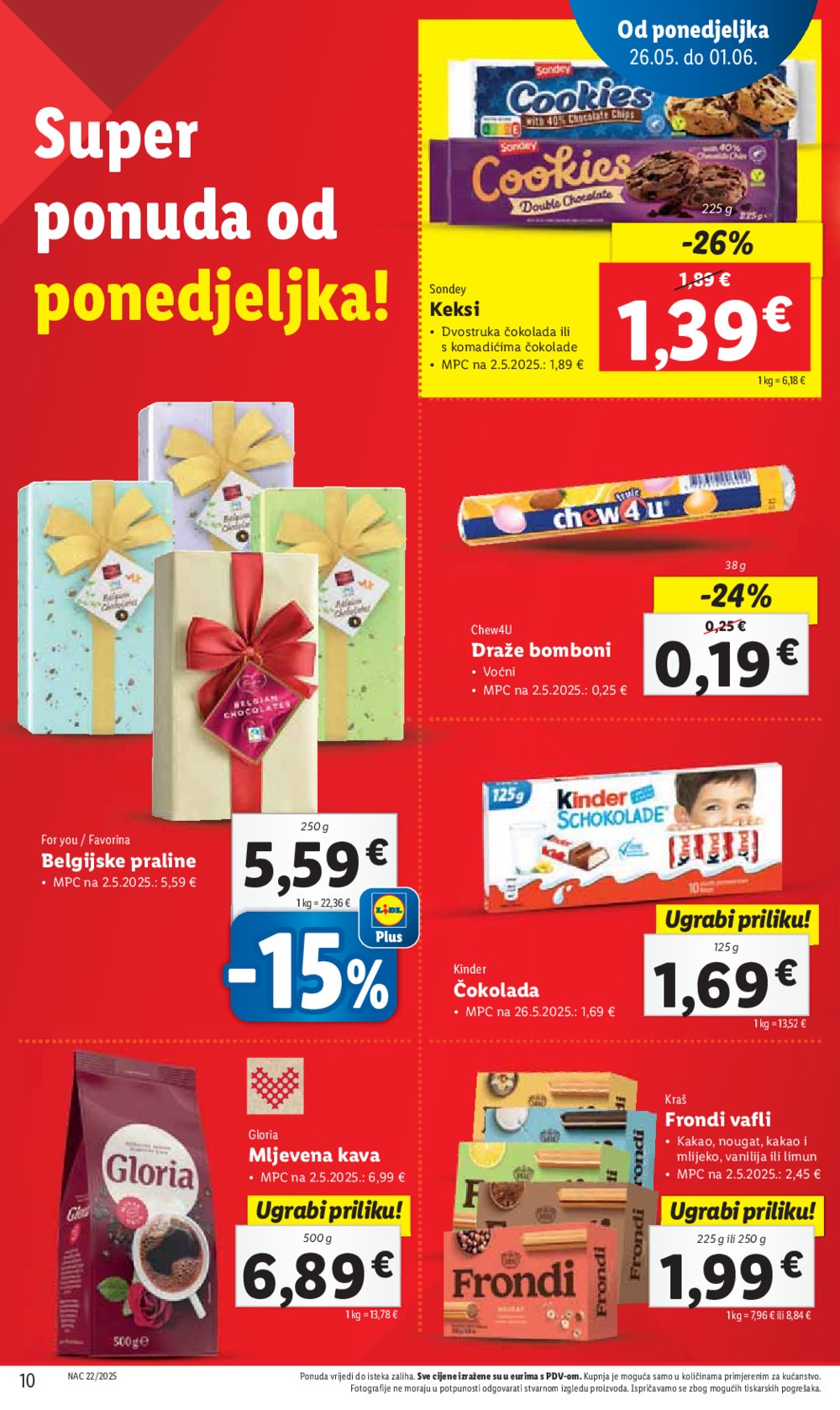 Lidl super ponuda od ponedjeljka 26.05.-01.06.2025.