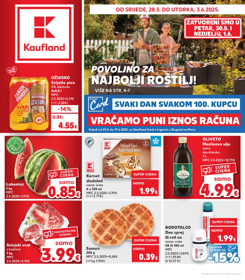 Kaufland katalog Akcija 28.05.-03.06.2025. Biograd na Moru