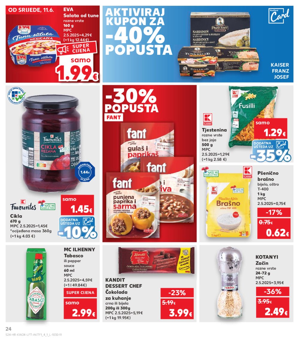 Kaufland katalog Akcija 11.06.-17.06.2025. Odabrane poslovnice
