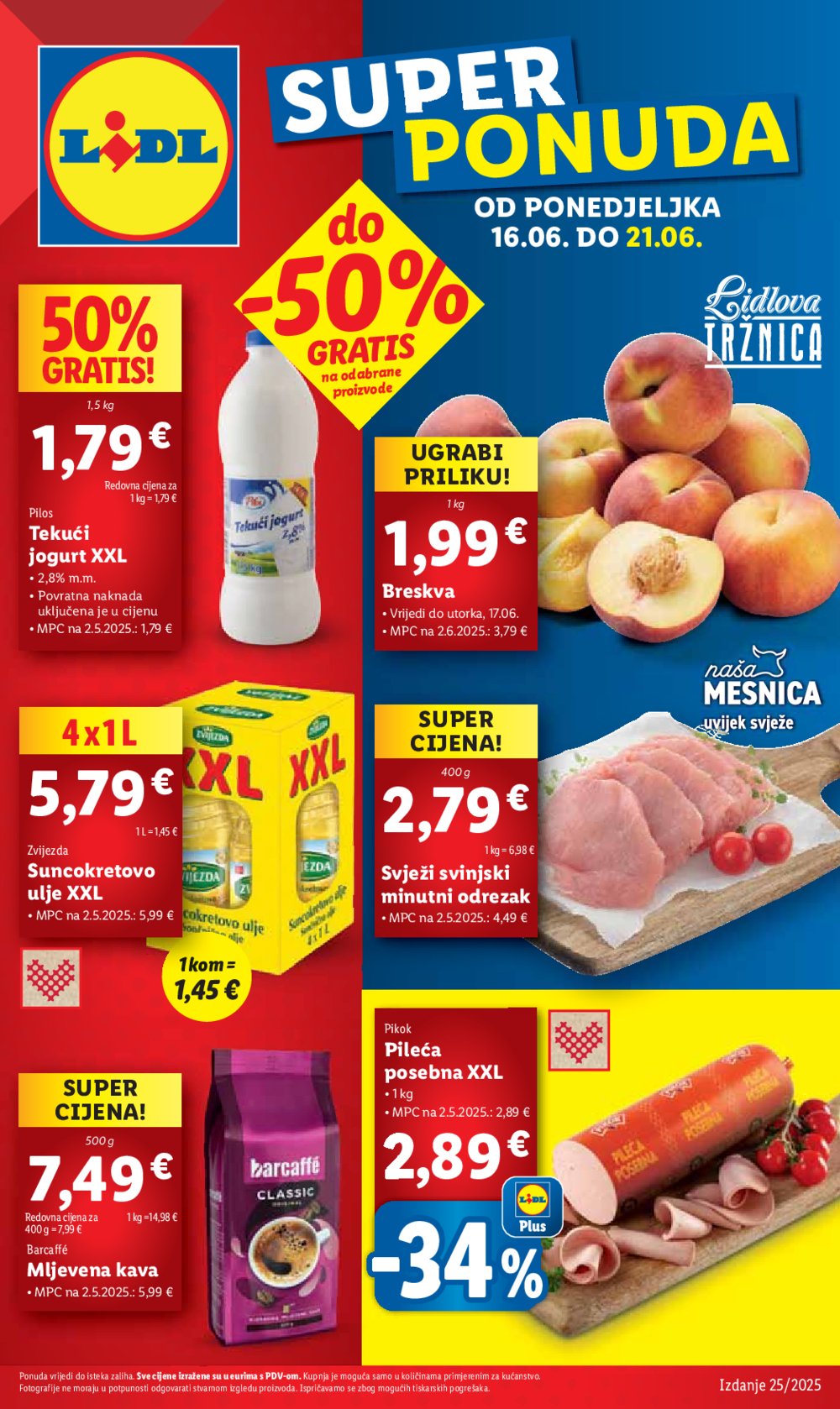 Lidl katalog Super ponuda od ponedjeljka 16.06.-22.06.2025.
