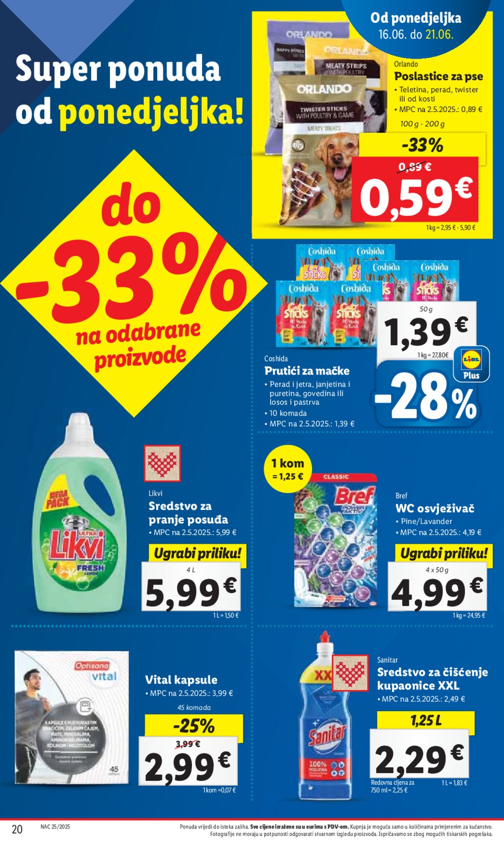 Lidl katalog Super ponuda od ponedjeljka 16.06.-22.06.2025.