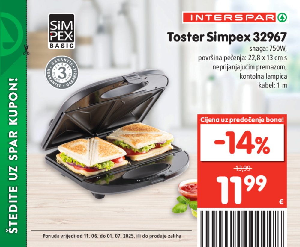 INTERSPAR posebne pogodnosti katalog Akcija 11.06.-01.07.2025.